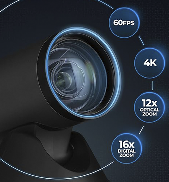 Evota 4K PTZ Camera wall and ceiling mounting view