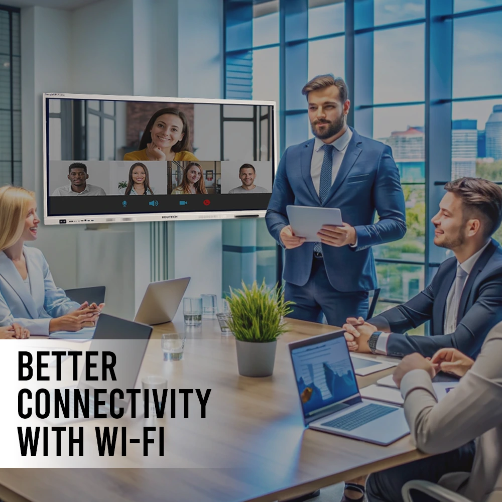 Edutech 75 Inch interactive flat panel used in classroom