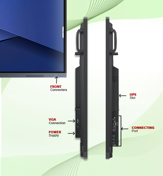Evota Smart Board Interactive Flat Panel 75 Inch back view